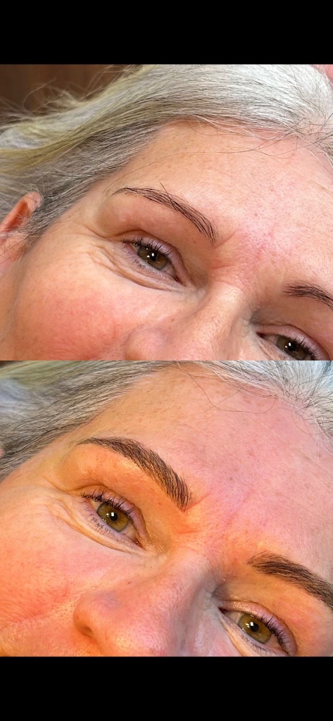 Microblading brows result