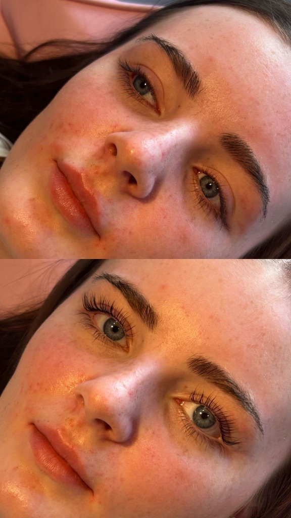 Real lash lift before and after — Enhance